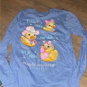 Simply Southern Blue Duck Graphic Long Sleeve Tee